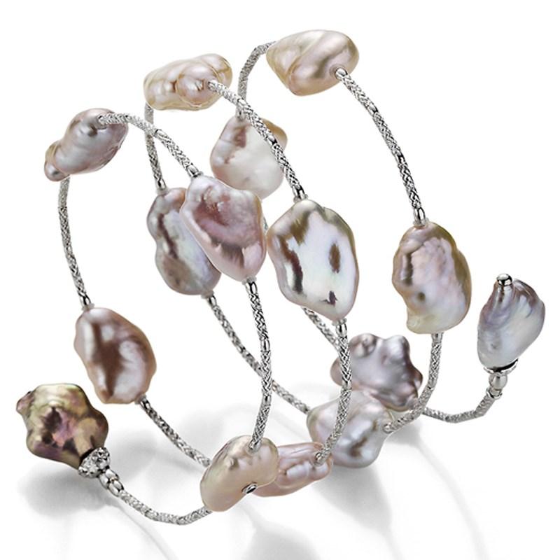 bransoletka typu wrap z perlami