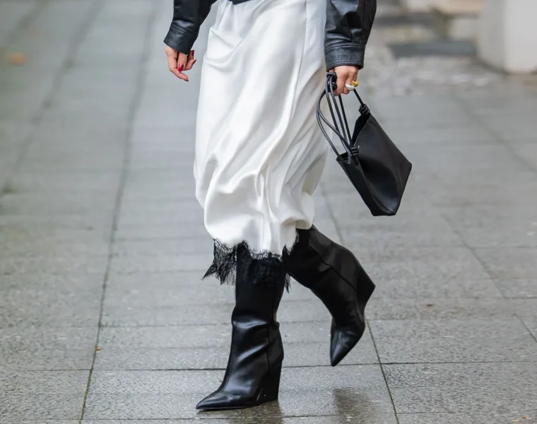 luksusowe kozaki na koturnie do czego je zalozyc